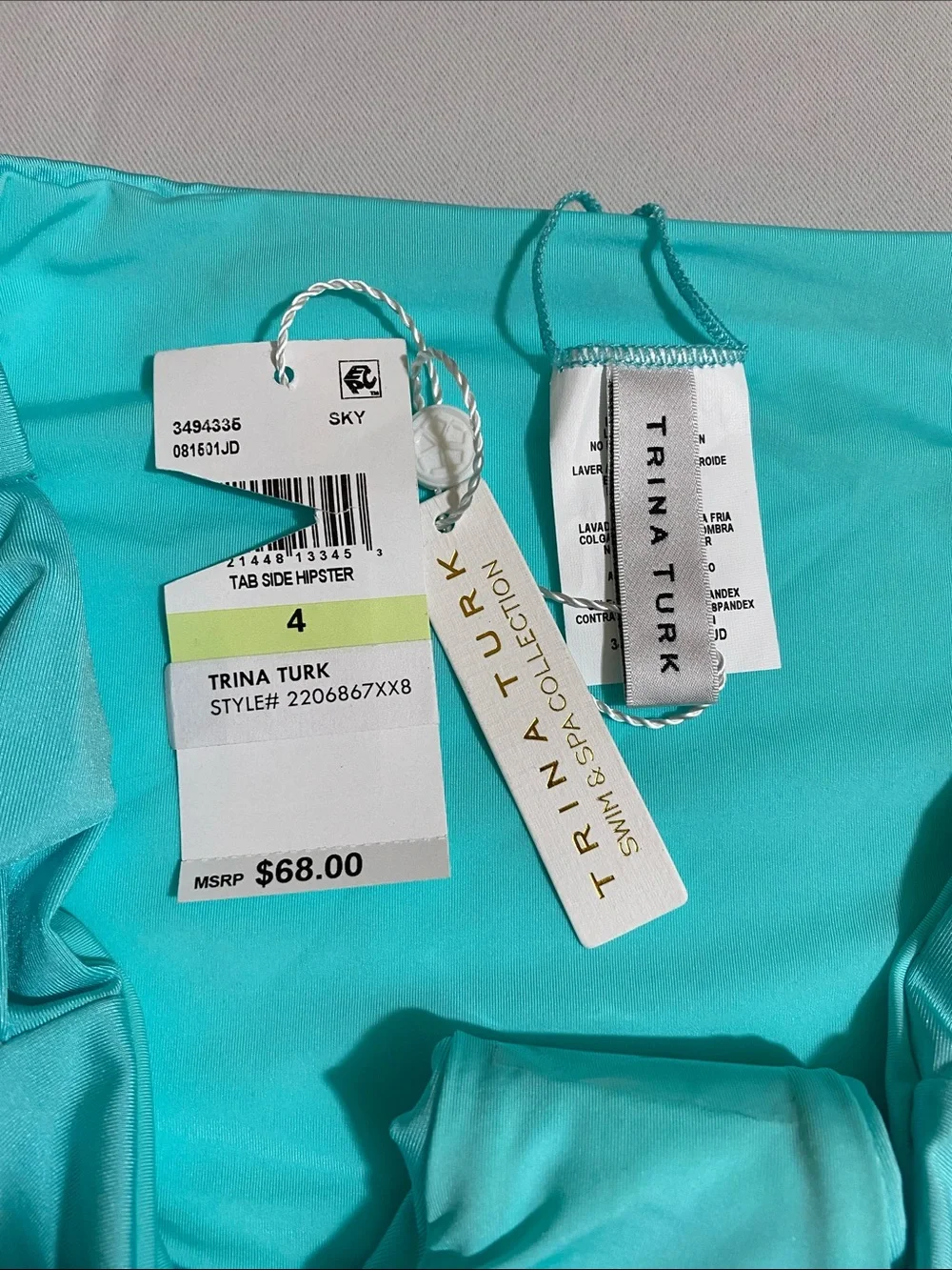 TRINA TURK Tab Side Hipster Bikini Bottom Women's Size 4